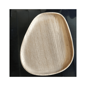 Plateau en bois durable, plat plat, matériau : bois de caoutchouc ; utilisation : service de petit-déjeuner et de collations ; origine : artisanat vietnamien - Product Image 1
