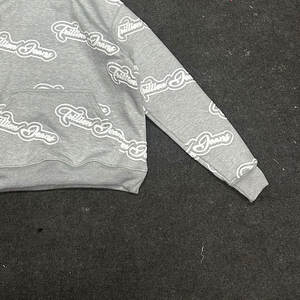 เสื้อมีฮู้ดผ้าฟลีซทรงโอเวอร์ไซส์สำหรับผู้ชาย, เสื้อมีฮู้ดผ้าโพลีเอสเตอร์/ ผ้าคอตตอนย้อมสีล้วนสำหรับฤดูหนาว - Product Image 5