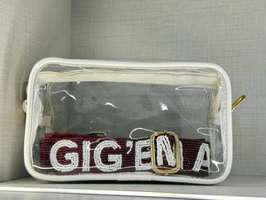 Sangle de sac brodée à la main GO VOLS avec perles et sequins orange, accessoire pour supporters du Tennessee - Product Image 3