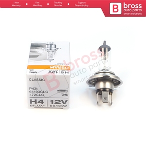 BHL600 1 Piece CLASSIC 64193CLC 12V 60/55W <b>H4</b> P43t Halogen Bulb for Headlight Low-Beam High-Beam Fog Lamp - Product Image 3
