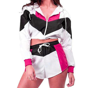 2025 nuevo diseño transpirable cremallera corta chaqueta cortavientos conjunto Hip Hop Jogger deporte al aire libre de talla grande equipo deportivo de invierno - Product Image 3