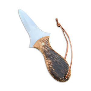 Venta al por mayor herramienta de abridor de mariscos y cuchillos de ostras de acero de Damasco con mango de madera de agarre antideslizante - Product Image 1