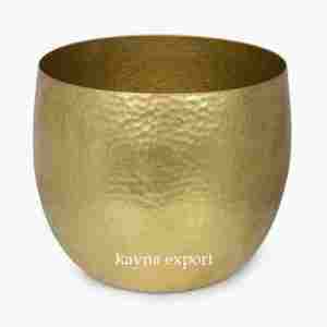 Jardinière en laiton plaqué avec revêtement en poudre noire, décoration de sol pour l'intérieur et l'extérieur, jardin, forme en U, jardinière en métal design - Product Image 5