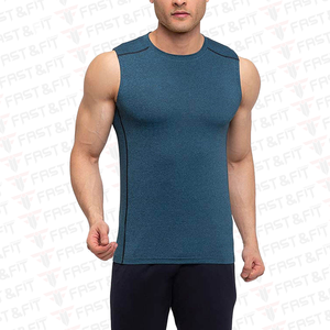 Chaleco sin mangas de verano a precio barato para hombre, camisetas sin mangas de entrenamiento de gimnasio, estilo muscular informal para correr, fabricado en Pakistán - Product Image 5