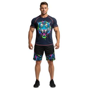 T-shirts pour hommes à col rond, look design, coton, décontractés, manches courtes, tissu doux au toucher, OEM ODM, approvisionnement premium - Product Image 1