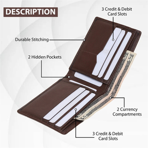 Best Selling Fashion Slim Credit Card <b>Purse</b> <b>for</b> <b>Men</b> Professional Male Original Genuine Top Cow <b>Leather</b> Wallet - Product Image 4