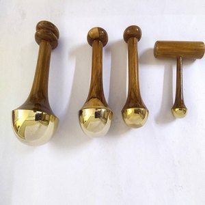 Best Quality Mini Kansa Wand Facial Massager Teak <b>Wood</b> Kansa for Face Reducing Puffiness Inflammation Dark <b>Circles</b>-India Price - Product Image 4