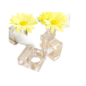 Anneaux de serviette à fleurs pour la cuisine et la table Porte-ronds de serviette de mariage pour la décoration de table - Product Image 4