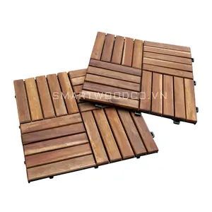 Acacia Decking Tiles for Outdoor - Oiled color - Interlocking system Oiled Color perfect for Outdoor and Indoor flooring
