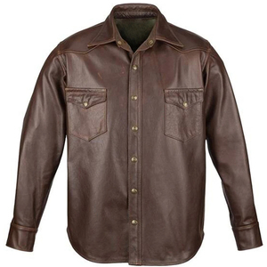 Blusas de Mujer, Tops de Cuero Genuino, Camisas Negras, Abrigo Vintage con Mangas Abullonadas, Solapa, Abrigo de Invierno, Ropa Casual de Punto, Ropa de Calle - Product Image 1