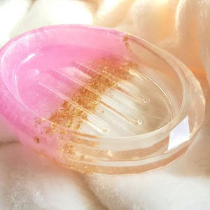 Porte-savon en résine époxy, forme personnalisée, couleur personnalisée, vente chaude, porte-savon en résine de haute qualité - Product Image 1