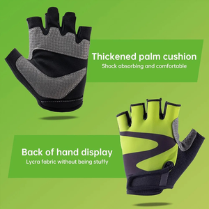 Course sur route été vélo cyclisme gants 2025 unisexe Gel rembourré hommes sport PU cuir demi-doigt anti-dérapant équitation gant - Product Image 4