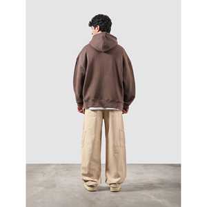 Sweat-shirt essentiel en molleton français marron érable avec fermeture éclair - Product Image 6