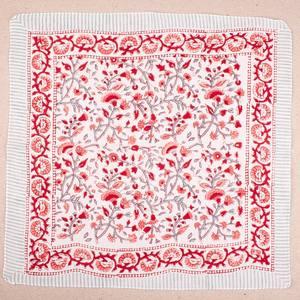 ผ้าพันคอผ้าฝ้ายพิมพ์ลายบล็อกทำมือ ชุด 2 ผืน ผ้าพันคอสไตล์โบฮีเมียนสำหรับทุกเพศ น้ำหนักเบา เหมาะสำหรับฤดูร้อนและชายหาด - Product Image 1