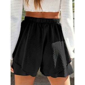 Pantaloncini da donna a vita alta in cotone con volant a strati, traspiranti, taglia XS, con logo personalizzato e decorazioni a fantasia - Product Image 6