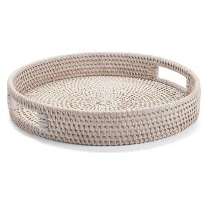 Elegante Bandeja de Servicio Moderna Decorativa de Ratán Tejido a Mano, Ecológica, Hecha a Mano en Vietnam, Desechable - Product Image 1