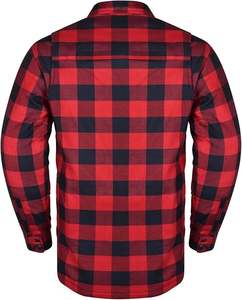 Premium OEM <b>Men's</b> % Cotton for Reinforced Breathable <b>Flannel</b> Biker Shirt Water-Resistant Plaid Motorbike Riding <b>Jacket</b> - Product Image 3