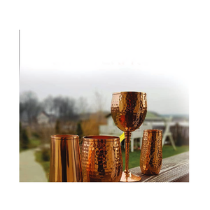 Traditional Copper <b>Glass</b> Premium Quality Handmade Water Tumbler for Ayurveda Kitchen Dining Hotel Office and Daily Home Use - Product Image 5