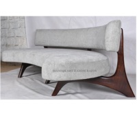 Ensemble de canapés sectionnels modernes de luxe en bois de teck, écologiques, avec coussins en mousse recouverts de tissu durable, pliables pour villa et parc