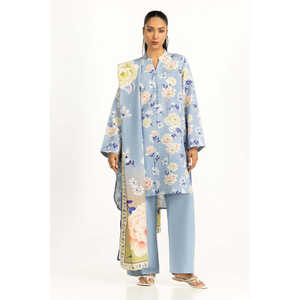 Conjunto de Traje de 3 Piezas de Pana Estampada para Mujer IUSTKSD-1402 - Product Image 3