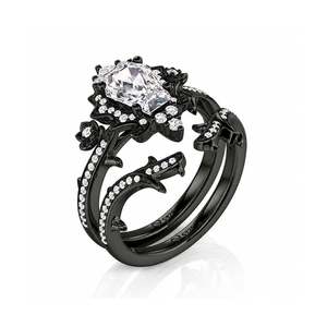 ชุดแหวนรูปโลงศพกุหลาบหนามดำสไตล์โกธิค Jeulia - เครื่องประดับแฟชั่น - Product Image 3