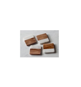 Juego de Posavasos de Madera y Mármol con Forma de Corazón, el Mejor Aspecto para el Hogar, la Cocina, Posavasos para Tazas de Té y Café, Manteles Individuales Cuadrados para Mesa, Protectores para Bebidas - Product Image 6