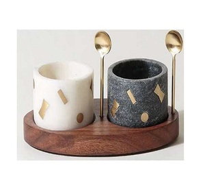 Kitchenware Storage <b>Spice</b> <b>Jar</b> Condiment Set With Wooden Base Home Kitchen Seasoning Condiment Container Set - Product Image 6