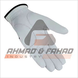 Gants de golf en cuir Cabretta blanc de bonne qualité pour hommes droitier nouveau design avec poignées pour le sport - Product Image 3