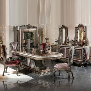 Ensemble de salle à manger de luxe Emma de Regalia Hotel, buffet en teck massif sculpté à la main, collection de meubles de salle à manger - Product Image 4