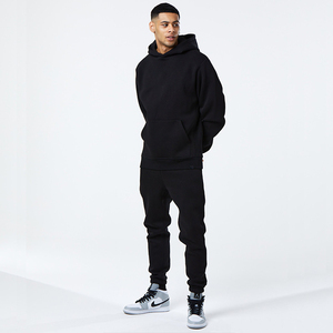 Ensemble de survêtements de jogging en polaire et technique pour hommes, coupe ajustée, logo personnalisé, écologique, options OEM, survêtement de jogging uni - Product Image 1