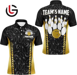 Polo de bowling vintage imprimé personnalisé pour femmes 100% polyester spandex jersey respirant tricoté 180 grammes poids multicolore - Product Image 6