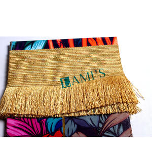 Franges de métal en fil de métal fabriquées à la main et personnalisées par OEM Frange de lingot d'or noir pour vêtements et décoration en vente - Product Image 6