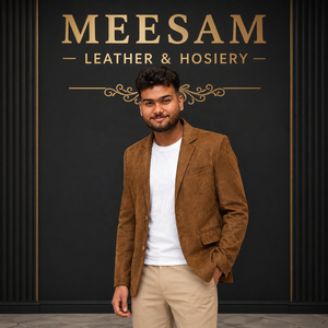 Veste en cuir véritable pour homme, marron et noir, bicolore, décontractée, col rabattu, bouton unique, coupe classique, pour l'automne - Product Image 4