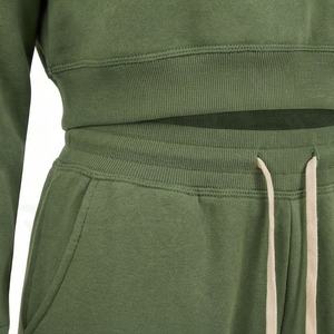 Ensemble de survêtement décontracté personnalisé 100% coton mi-lourd vintage pour femmes, sweat-shirt à capuche intégral et pantalon de jogging, athlétique, gym, fitness - Product Image 5