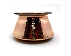 Diseño Premium cobre puro acero inoxidable martillado Handi cocina tazón para servir metal de lujo cobre Handi estilo indio - Product Image 3