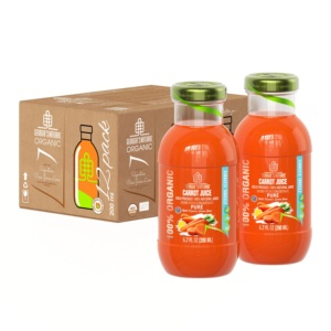 Jugo de Zanahoria 100% Orgánico Puro, Jugo de Zanahoria Orgánico Natural de Georgia con Limón en Botellas de 200ml/300ml/750ml/1l - Product Image 4