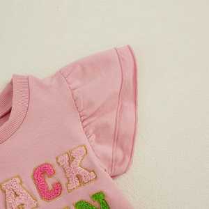 ชุดเสื้อผ้าเด็กผู้หญิงสำหรับเด็กวัยหัดเดินผ้าแห้งเร็วเป็นมิตรต่อสิ่งแวดล้อมสามารถปรับแต่งได้ใช้ในชีวิตประจำวัน - Product Image 4