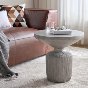 Conception incurvée élégante de Tableau de tambour en métal avec l'idéal durable lisse de meubles de finition argentée pour la table d'appoint ou l'affichage de Table basse - Product Image 6