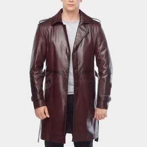 Abrigo Largo de Cuero para Hombre de Alta Calidad, Nuevo Modelo de Invierno, Tejido Transpirable con Cuello Alto, Relleno de Plumón de Camello, Precio al por Mayor - Product Image 2