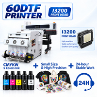 Imprimante DTF 60 cm à haute reproduction des couleurs, circulation et mélange d'encre blanche haute vitesse pour T-shirts, casquettes et sacs