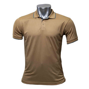 Polo en tricot gaufré pour hommes confortable toute la journée avec tissu qui évacue l'humidité et design extensible parfait pour le sport décontracté - Product Image 3