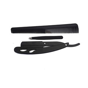 Kit de coupe de cheveux de coiffeur en acier inoxydable enduit de papier personnalisé ciseaux amincissants et kit de rasoir de coiffure pour utilisation en salon - Product Image 5