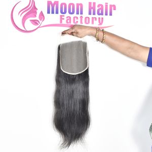 100% nouveau meilleur produit de valeur de qualité Look naturel doux fermeture de cheveux humains indiens droite pour les femmes Salon fête ou usage quotidien - Product Image 6