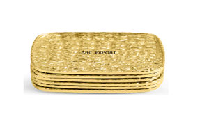 Forma de rectángulo de diseño moderno y bandeja de servicio de color dorado Diseño antiguo Borde de metal Diseño Bandeja de servicio de lujo para la venta - Product Image 3