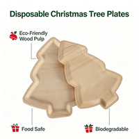Assiettes jetables en bois naturel en forme de feuille, vaisselle compostable pour la restauration, les mariages et les fêtes