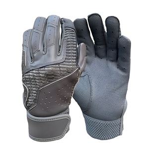 Guantes de bateo de béisbol y sóftbol antideslizantes de alta calidad para hombre y mujer, equipo deportivo de cuero genuino personalizado, superventas - Product Image 1