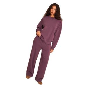 À la mode femmes col rond sweat Style de base coton lourd tissu coupe décontractée Streetwear sweat dames vêtements en gros - Product Image 5