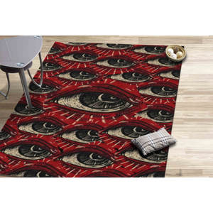 Tapis imprimé motif œil d'horreur, tapis d'entrée moderne antidérapant pour intérieur, tapis en chenille - Product Image 3