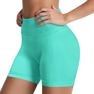Shorts de sport pour femmes, style biker, effet push-up, sans couture, respirant, doux, pour la course à pied, le yoga, la salle de sport - Product Image 2