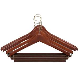 USERS COAT HOT SELLING WHOLESALE WOODEN HANGERS for Displaying Clothes Bags in Wardrobe or Bathroom - Product Image 3